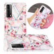 Huawei P smart 2021 Marmoriertes Blumen Cover