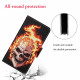 Samsung Galaxy A12 Totenkopf Tasche aus Feuer mit Lanyard
