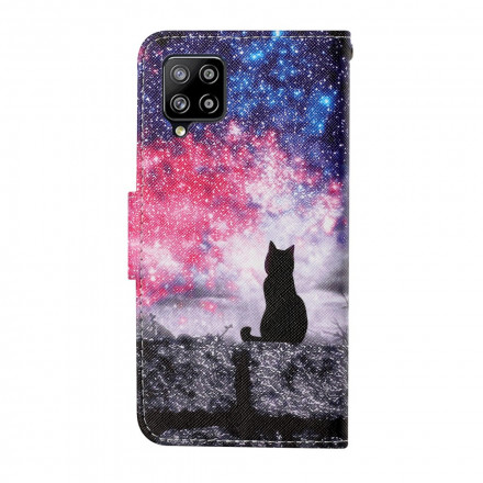 Samsung Galaxy A12 Katzengeschichten Tasche mit Lanyard