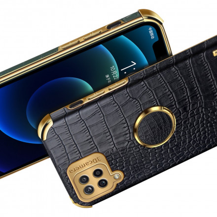 Samsung Galaxy A12 Kunstlederhülle mit Ringhalter