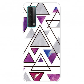 Huawei P Smart 2021 Marmor Dreiecke Cover