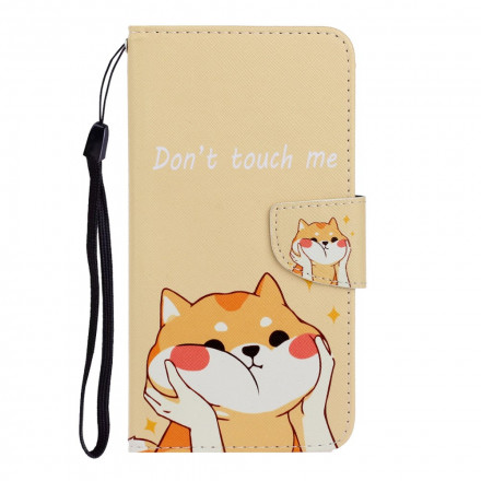 Xiaomi Mi Note 10 / Note 10 Pro Tasche Katze Don't Touch Me mit Riemen