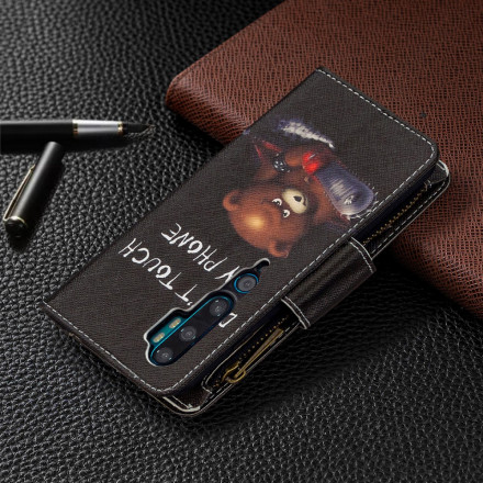 Xiaomi Mi Note 10 / Note 10 Pro Tasche mit Reißverschluss Bär