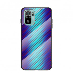 Xiaomi Redmi Note 10 / Note 10 Pro Cover Gehärtetes Glas Kohlefaser