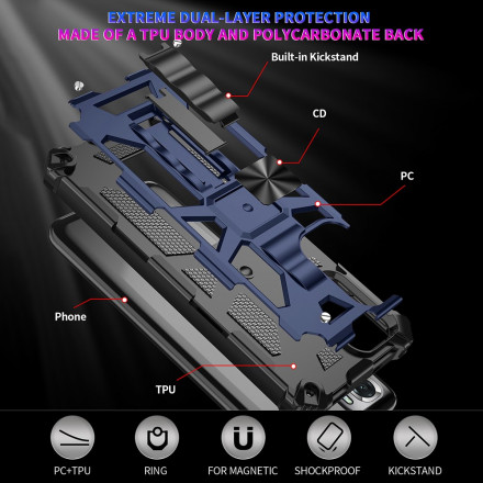 Xiaomi Redmi Note 10 / Note 10s Abnehmbares Cover mit abnehmbarem Halter Xiaomi Redmi Note 10 / Note 10s Abnehmbares Cover mit abnehmbarem Halter