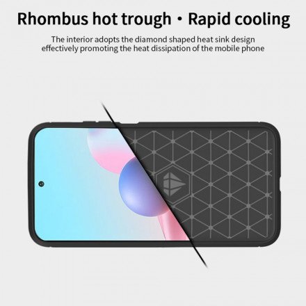 Xiaomi Redmi Note 10 / Note 10s Cover Kohlefaser Gebürstet Mofi