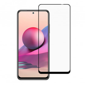 Xiaomi Redmi Note 10 / Note 10s Displayschutz aus gehärtetem Glas mit schwarzen Konturen