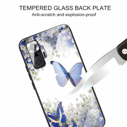 Xiaomi Redmi Note 10 Pro Panzerglas Schmetterlinge Design Cover
