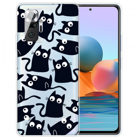 Xiaomi Redmi Note 10 Pro Multiple Schwarze Katzen Cover