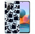 Xiaomi Redmi Note 10 Pro Multiple Schwarze Katzen Cover