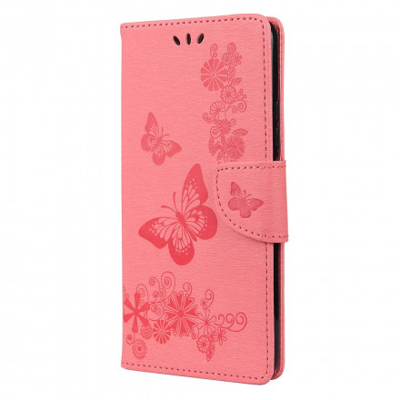 Xiaomi Redmi Note 10 Pro Tasche Als Schmetterlinge mit Lanyard