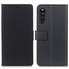 Sony Xperia 10 III Hülle aus Kunstleder Klassisch