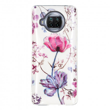 Xiaomi Mi 10T Lite 5G / Redmi Note 9 Pro 5G Marmor Blumen Cover