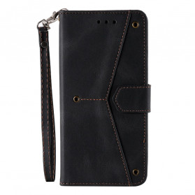 Xiaomi Mi 10T Lite 5G / Redmi Note 9 Pro 5G Kunstleder Zweifarbig Nieten Tasche