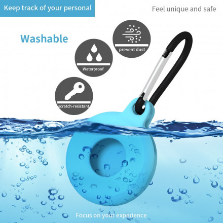 AirTag Protektor mit flexiblem Silikonkarabinerhaken