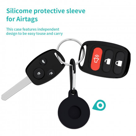 AirTag Protektor mit flexiblem Silikonkarabinerhaken