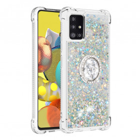 Samsung Galaxy A51 5G Glitter Cover mit Ringhalter