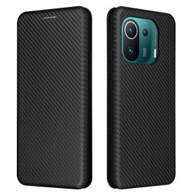 Flip Cover Xiaomi Mi 11 Pro Kohlefaser mit Ring Support