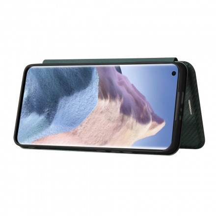 Flip Cover Xiaomi Mi 11 Ultra Kohlefaser mit Ring Support