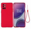 OnePlus 8T Liquide Silicone Cover Mit Lanyard