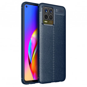 Hülle Realme 8 / 8 Pro Litschi-Leder-Effekt Double Line