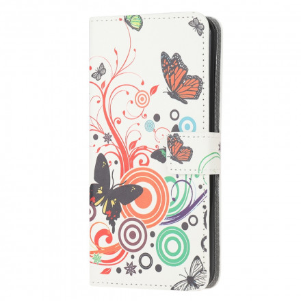 Hülle Samsung Galaxy XCover 5 Schmetterlinge und Blumen