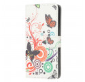 Hülle Samsung Galaxy XCover 5 Schmetterlinge und Blumen