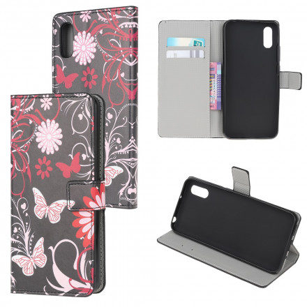 Hülle Samsung Galaxy XCover 5 Schmetterlinge und Blumen