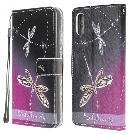 Samsung Galaxy XCover 5 Tasche Libelle mit Riemen