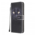 Samsung Galaxy XCover 5 Katzenaugen Tasche Schwarz mit Lanyard