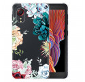Samsung Galaxy XCover 5 Hülle Transparent Aquarell Blumen