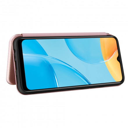 Flip Cover Oppo A15 Silikon Carbon Farbig