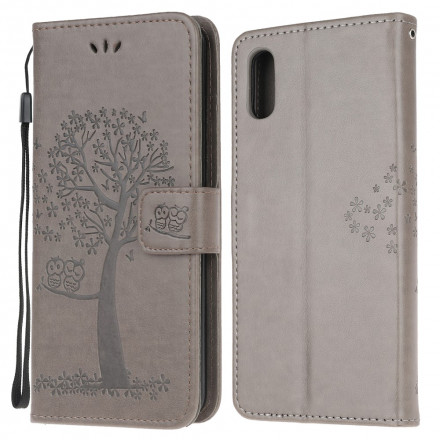 Samsung Galaxy XCover 5 Hülle Baum und Eulen mit Riemen