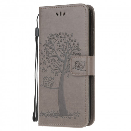 Samsung Galaxy XCover 5 Hülle Baum und Eulen mit Riemen