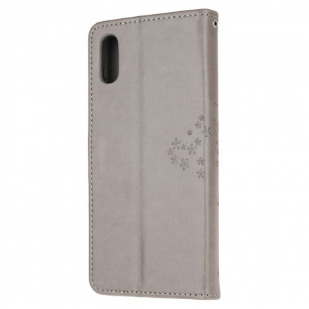 Samsung Galaxy XCover 5 Hülle Baum und Eulen mit Riemen