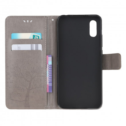 Samsung Galaxy XCover 5 Hülle Baum und Eulen mit Riemen