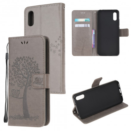Samsung Galaxy XCover 5 Hülle Baum und Eulen mit Riemen