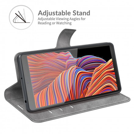 Samsung Galaxy XCover 5 Hülle Lederoptik Design