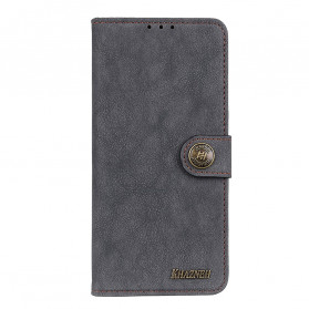 Hülle Samsung Galaxy XCover 5 Kunstleder Schlitz Retro KHAZNEH