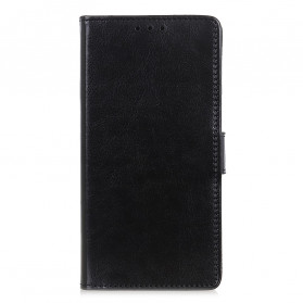 Hülle Samsung Galaxy XCover 5 Glänzendes Leder-Effekt Einfach