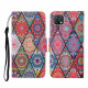 Oppo A15 Patchwork-Hülle mit Lanyard