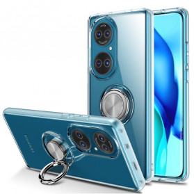 Huawei P50 Cover Transparent Einfacher Metallring