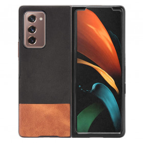 Samsung Galaxy Z Fold2 Hülle aus Kunstleder Zweifarbig