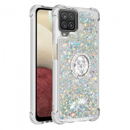 Samsung Galaxy A12 / M12 Glitter Cover mit Ringhalter