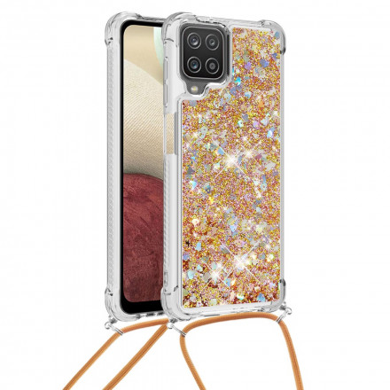 Samsung Galaxy A12 / M12 Glitter Cover mit Kordel