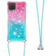 Samsung Galaxy A12 / M12 Silikon Glitter Cover mit Kordel