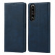 Flip Cover Sony Xperia 1 III Klassisches Echtleder