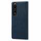 Flip Cover Sony Xperia 1 III Klassisches Echtleder