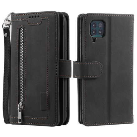 Tasche Samsung Galaxy A12 / M12 Verstärkte Konturen Reißverschlusstasche