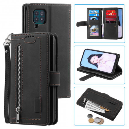 Tasche Samsung Galaxy A12 / M12 Verstärkte Konturen Reißverschlusstasche